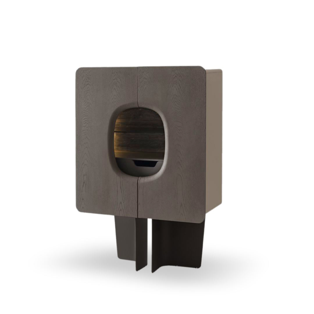 HOMAGE KOLTUK bold showcase cabinet HM-B/CABINET015 with sleek design and multiple storage compartments.