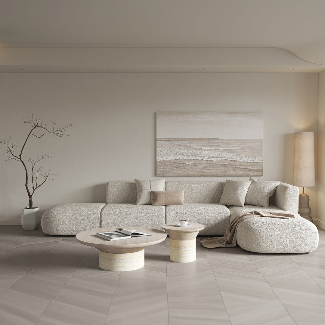 Pre-order 90 Days Delivery Bordeaux Travertine Side Table - EB02ST -  Side Tables - ebarza Furniture UAE | Shop Modern Furniture in Abu Dhabi & Dubai - مفروشات ايبازرا في الامارات | تسوق اثاث عصري وديكورات مميزة في دبي وابوظبي