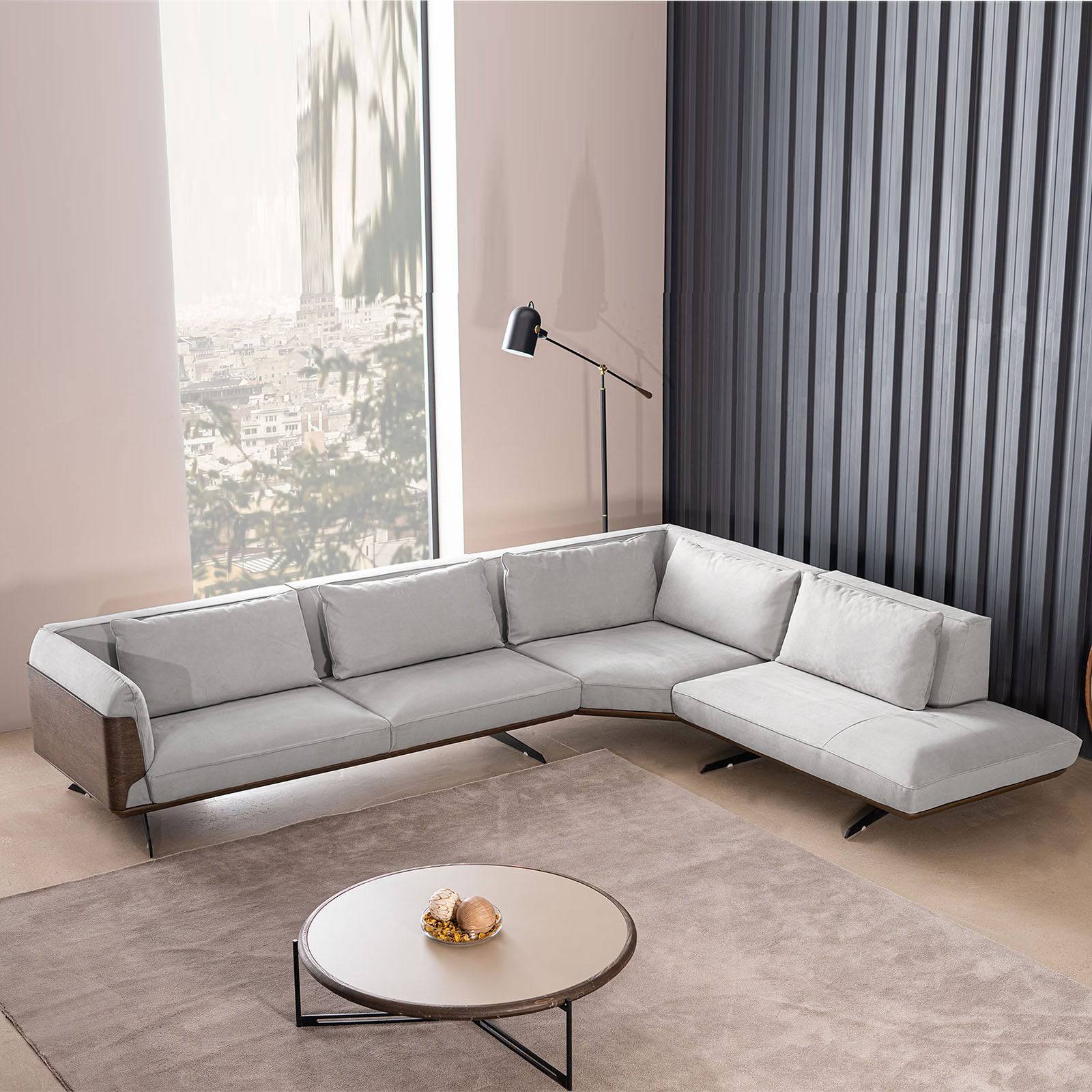 Brooklyn Corner Sofa Brcorner001 -  Sofas | أريكة ركنية من بروكلين - ebarza Furniture UAE | Shop Modern Furniture in Abu Dhabi & Dubai - مفروشات ايبازرا في الامارات | تسوق اثاث عصري وديكورات مميزة في دبي وابوظبي
