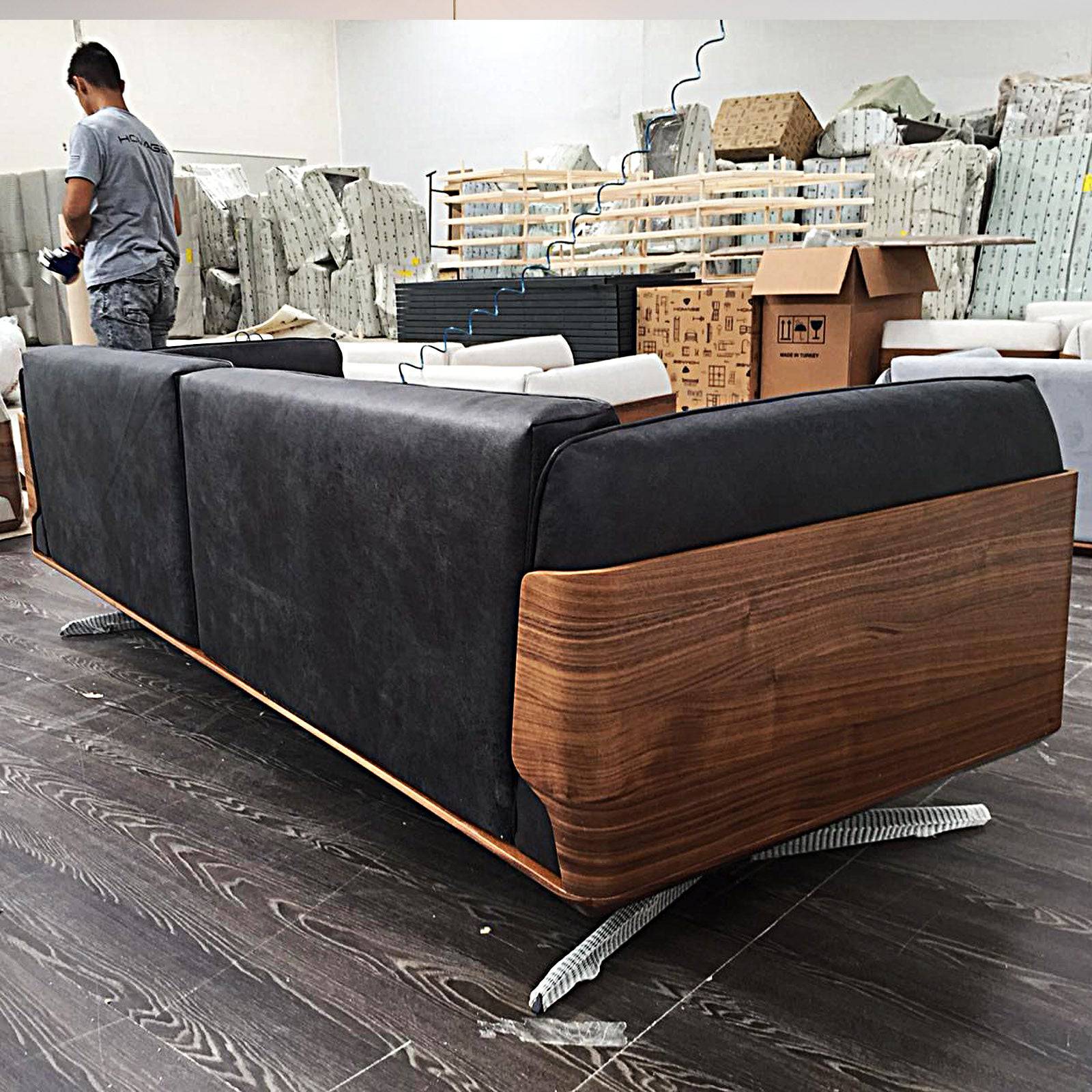 Brooklyn Sofa Bro016Ow-Bl -  Sofas | أريكه من بروكلين - ebarza Furniture UAE | Shop Modern Furniture in Abu Dhabi & Dubai - مفروشات ايبازرا في الامارات | تسوق اثاث عصري وديكورات مميزة في دبي وابوظبي