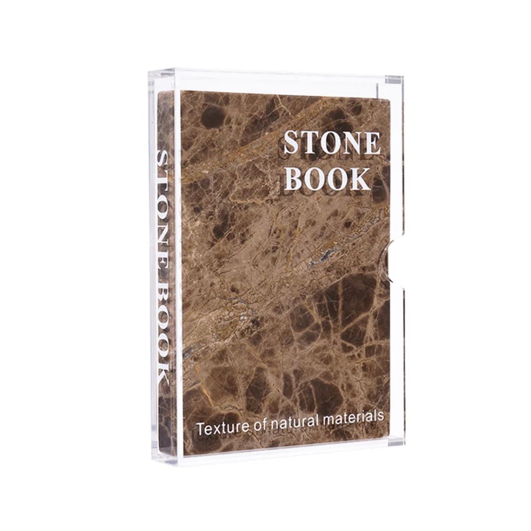 Brown stone book figurine from BEACON home decor collection, detailed textured design for stylish interior decoration.