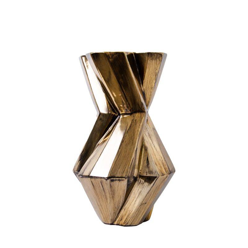 Brown Torsional Vase Fa-D2085C -  Vases | مزهرية التوائية بنية - ebarza Furniture UAE | Shop Modern Furniture in Abu Dhabi & Dubai - مفروشات ايبازرا في الامارات | تسوق اثاث عصري وديكورات مميزة في دبي وابوظبي