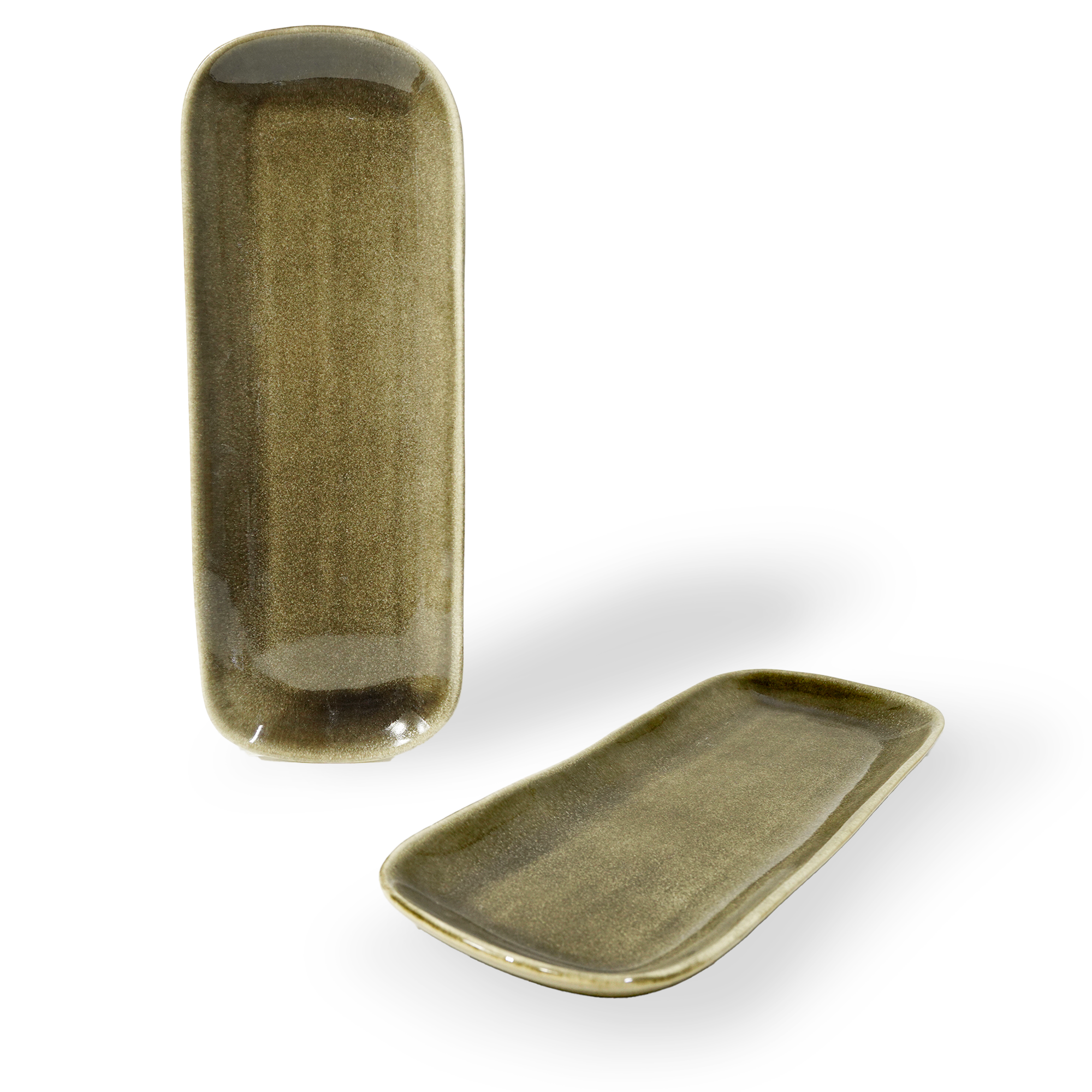 BEACON Browny Rec grey and brown ceramic plate with geometric design, ideal for serving meals or decorative table settings.