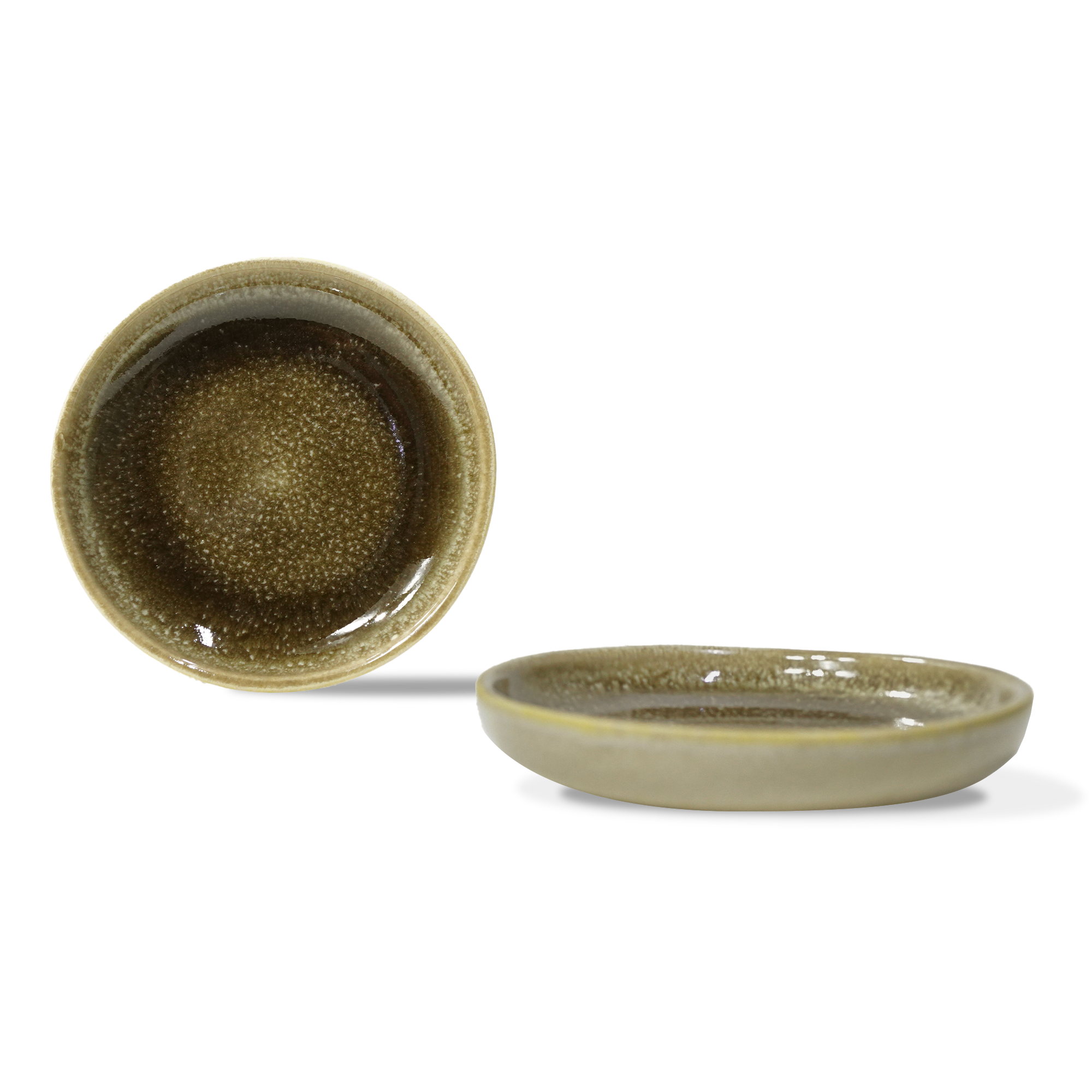 Dark grey BEACON dish from the Browny Soil collection, showcasing a stylish ceramic plate with a textured finish.