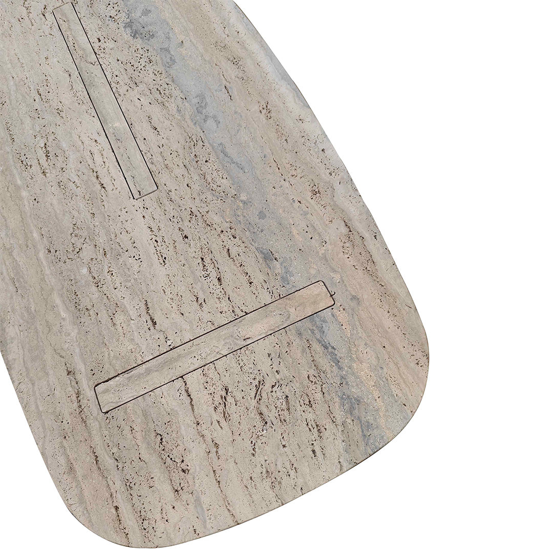 Brussels Travertine Coffee Table by A2STONE showing a sleek rectangular coffee table with natural travertine surface and modern design.