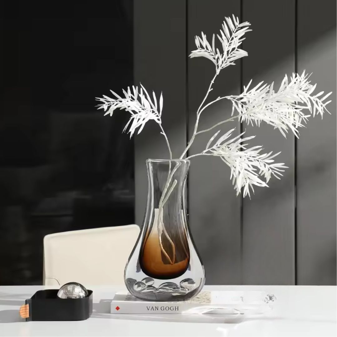 Tall brown BEACON bubble thick vase with a rounded, textured design suitable for floral arrangements or decorative display.
