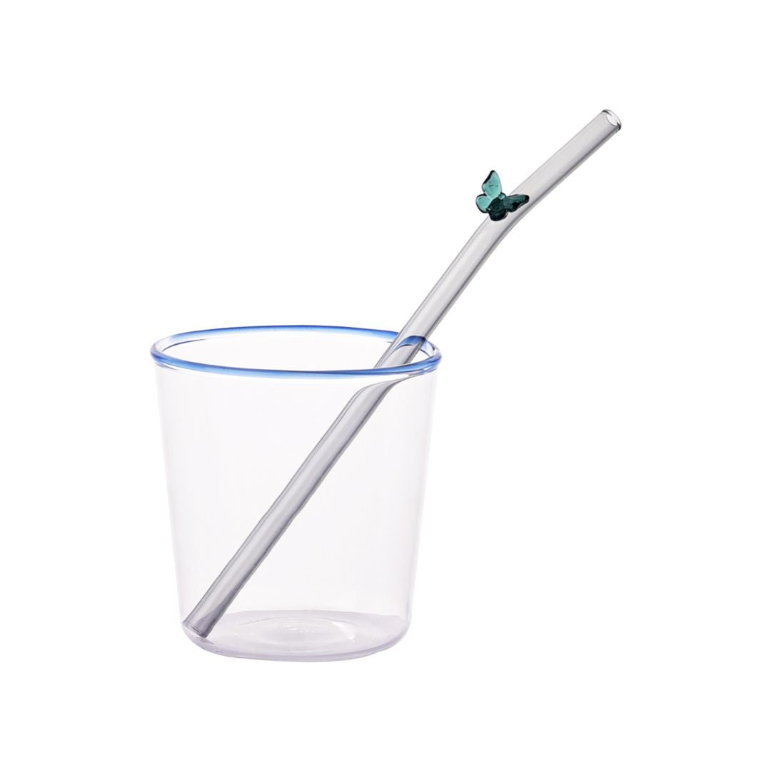 Colorful butterfly-shaped straw from BEACON, designed for fun and festive drinks, made of durable plastic.