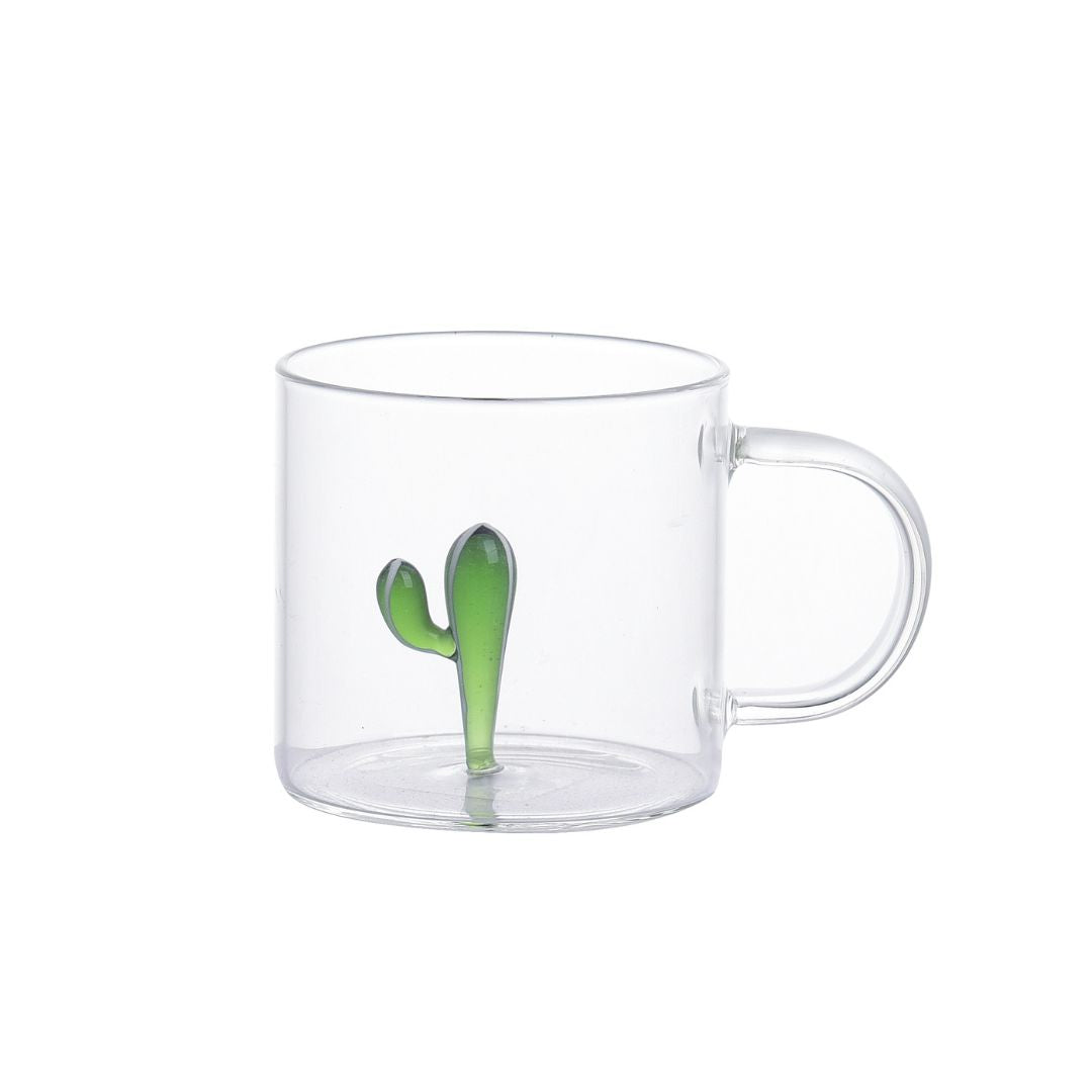 Ceramic cactus-shaped mug from BEACON with 340ml capacity, featuring a green cactus design for coffee or tea.