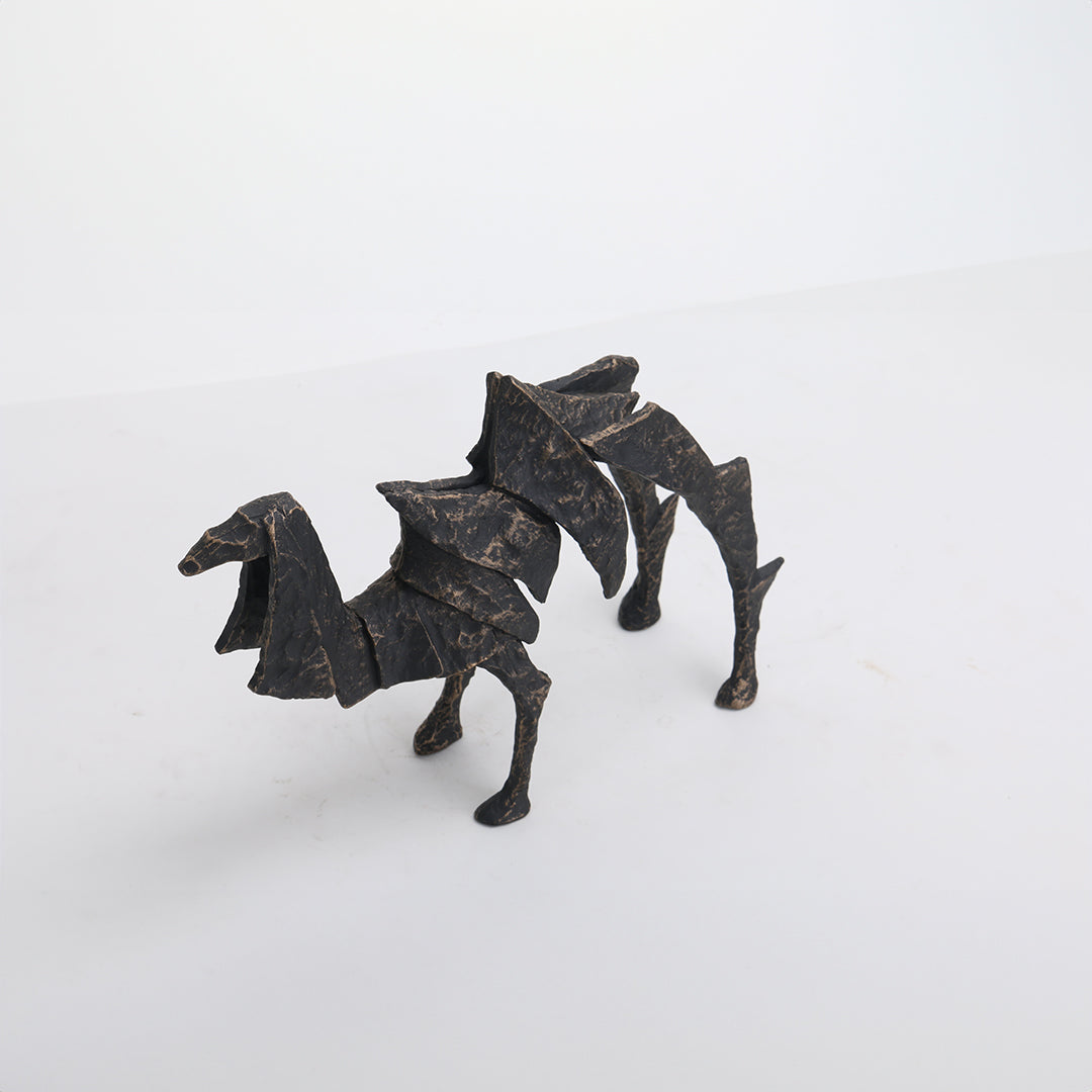 BEACON Camel Sculpture KA3066A home decor figurine, detailed camel figurine for stylish interior decoration.