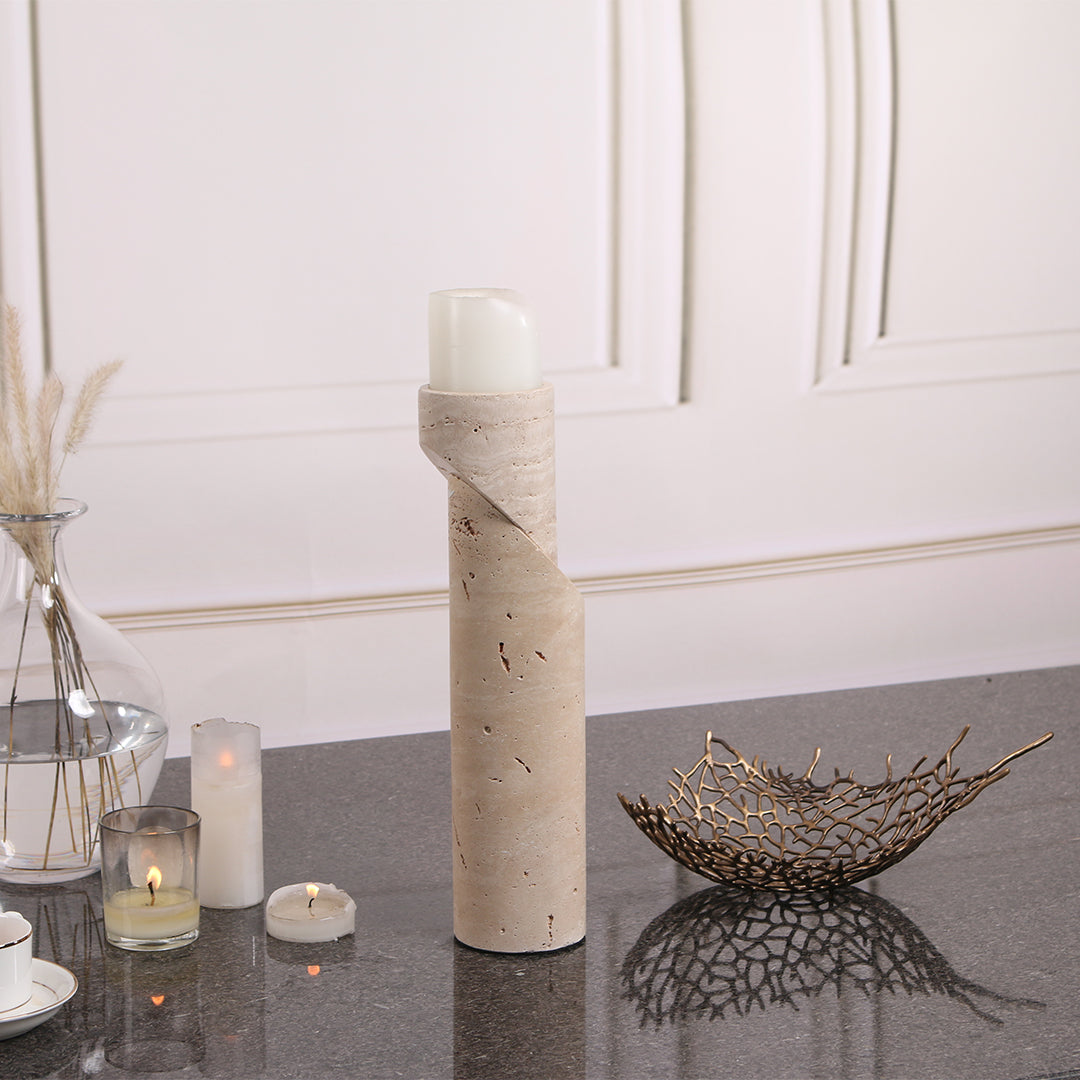 Elegant BEACON candle holder L KE3004L with a sleek design, perfect for tabletop or mantel display.