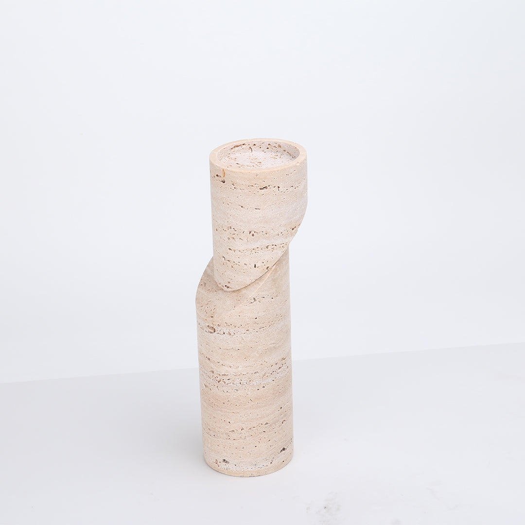Elegant black metal candle holder M KE3004M by BEACON, designed for pillar candles, with a modern, sleek finish.
