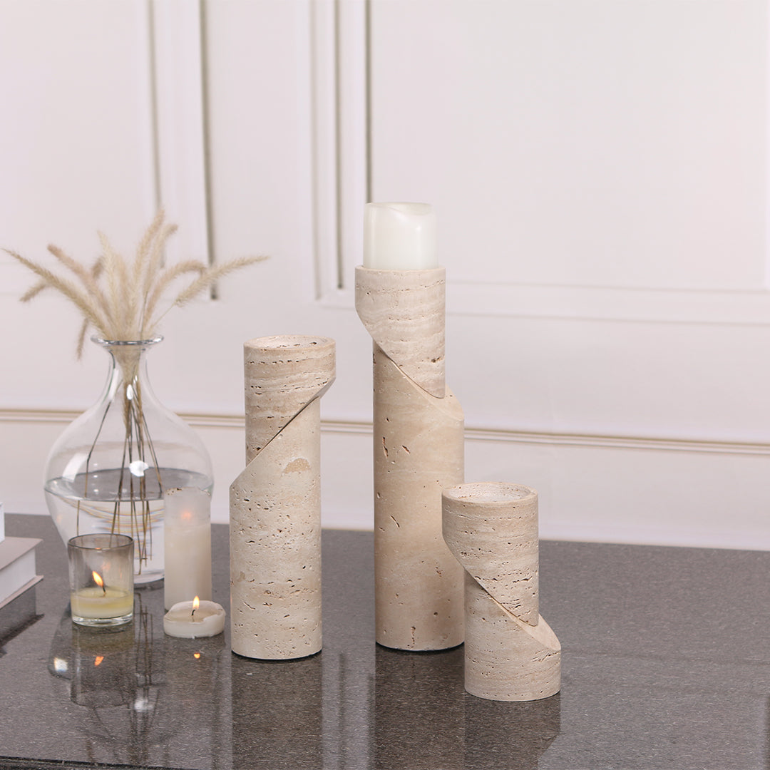 Elegant black candle holder S KE3004S by BEACON, designed for decorative candles, with a sleek modern look.