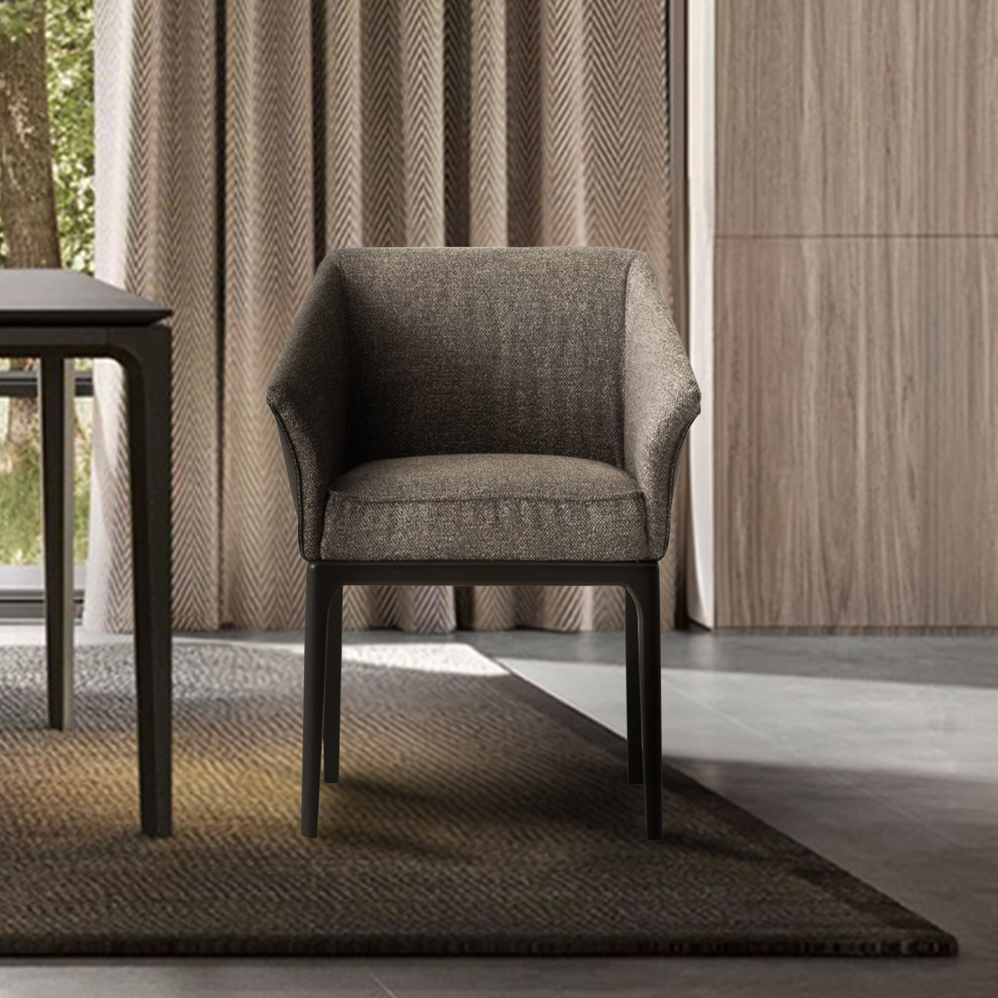 YOL LIVING Capria dining chair with sleek design, wooden legs, and cushioned seat for modern dining rooms