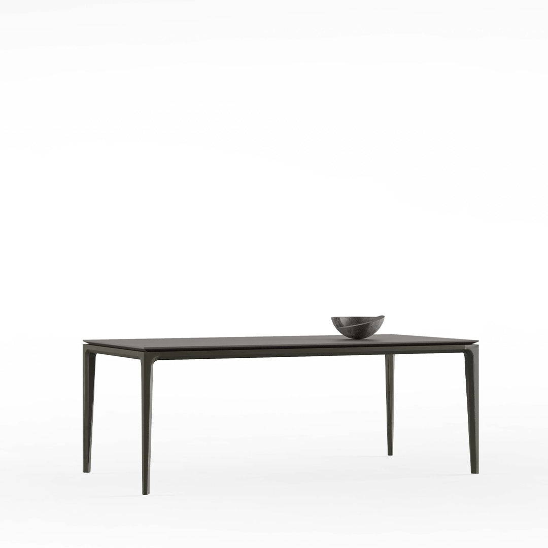 Display of YOL Living Capria Dining Table, 225 cm, showcasing a modern wooden dining table with clean lines and a smooth finish.