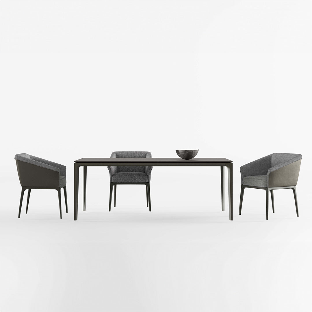 Display of the YOL Living Capria Dining Table in 225 cm with a sleek wooden design and modern style.