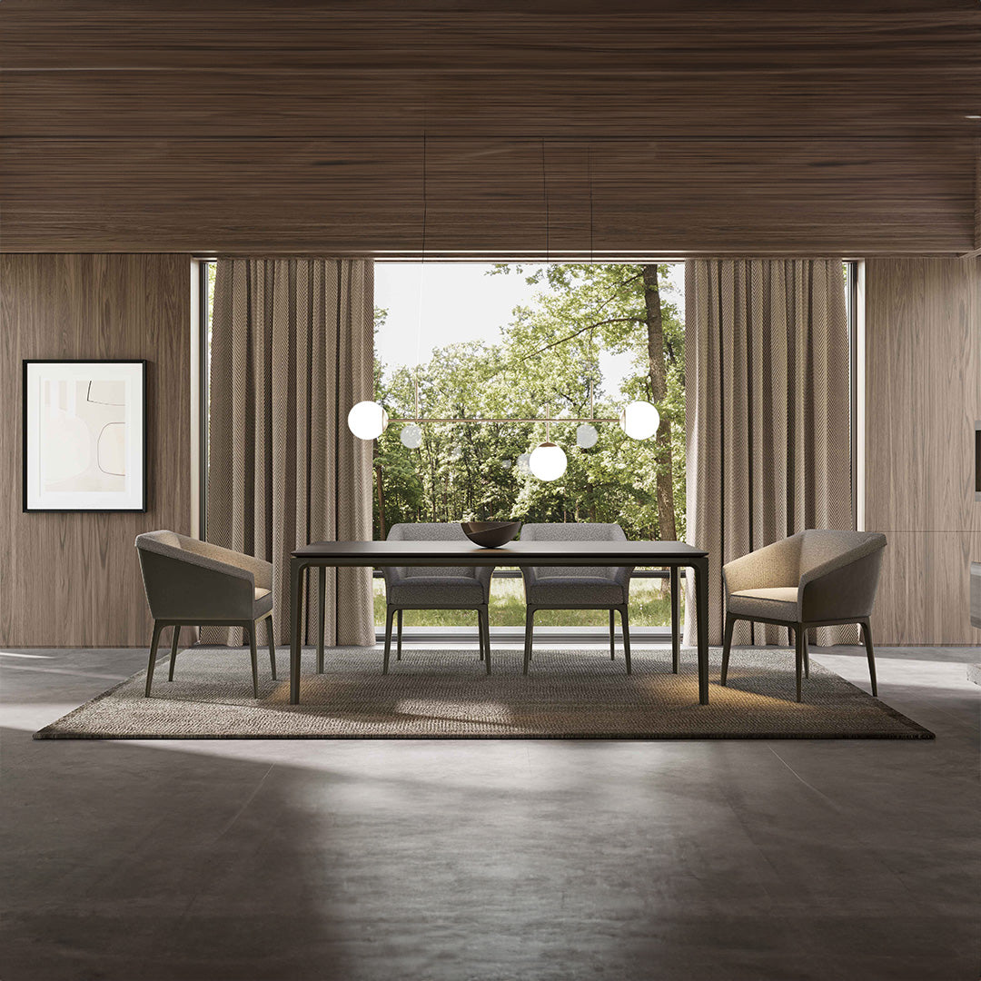 Display image of YOL LIVING Capria 225 cm dining table with a sleek wood finish and modern design.