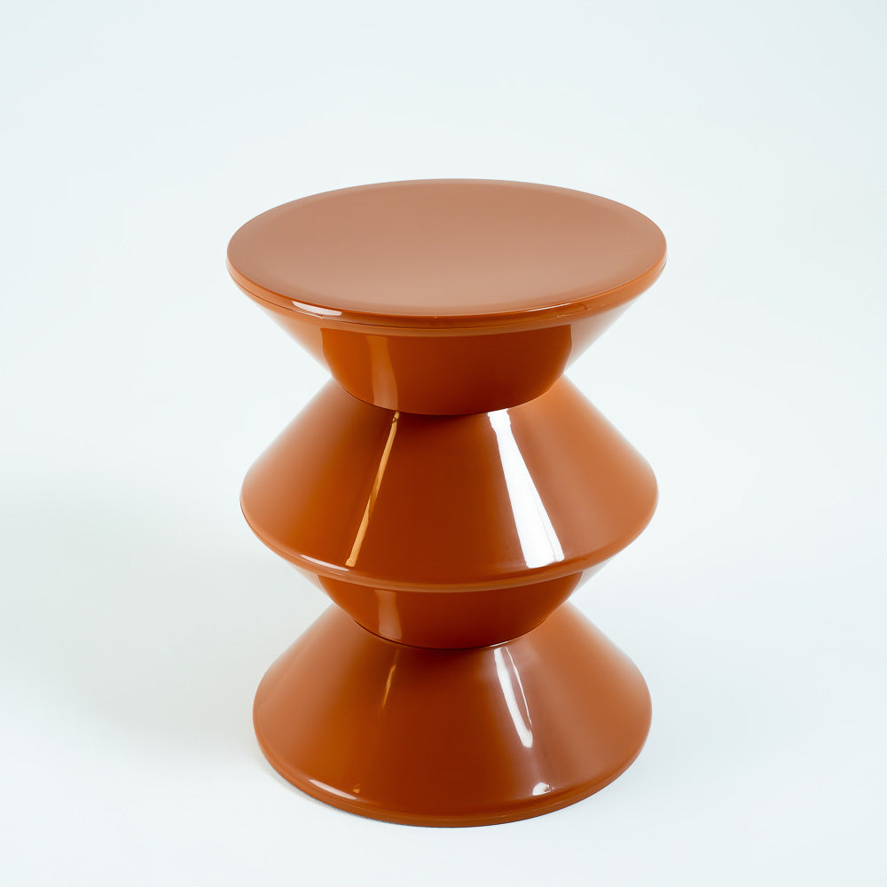 Caramel RUDI Side Table PC-176A/C with smooth wooden surface and modern design, ideal for living room or bedroom decor.