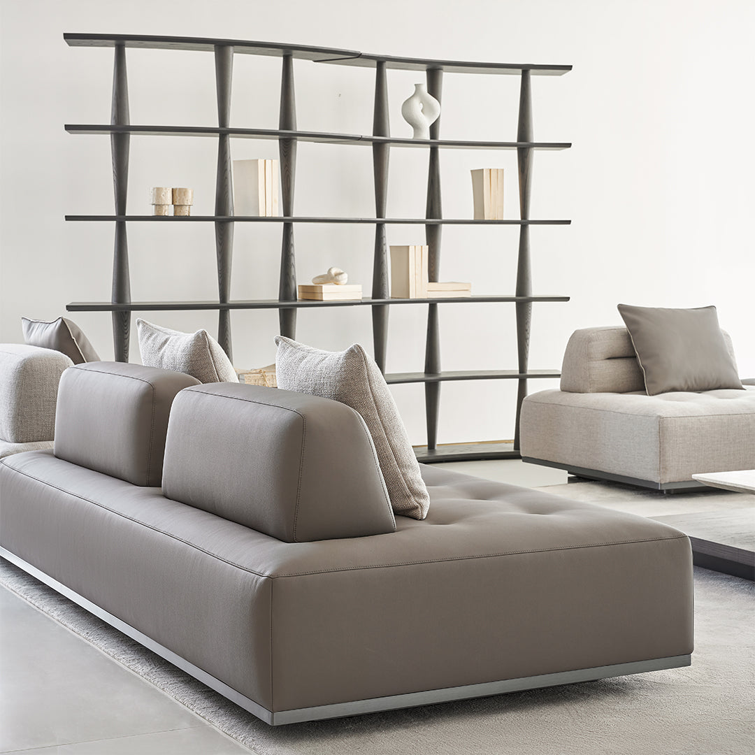 Leather Carmilla 2-Seater sofa module without arm by BEACON, modern living room furniture piece.