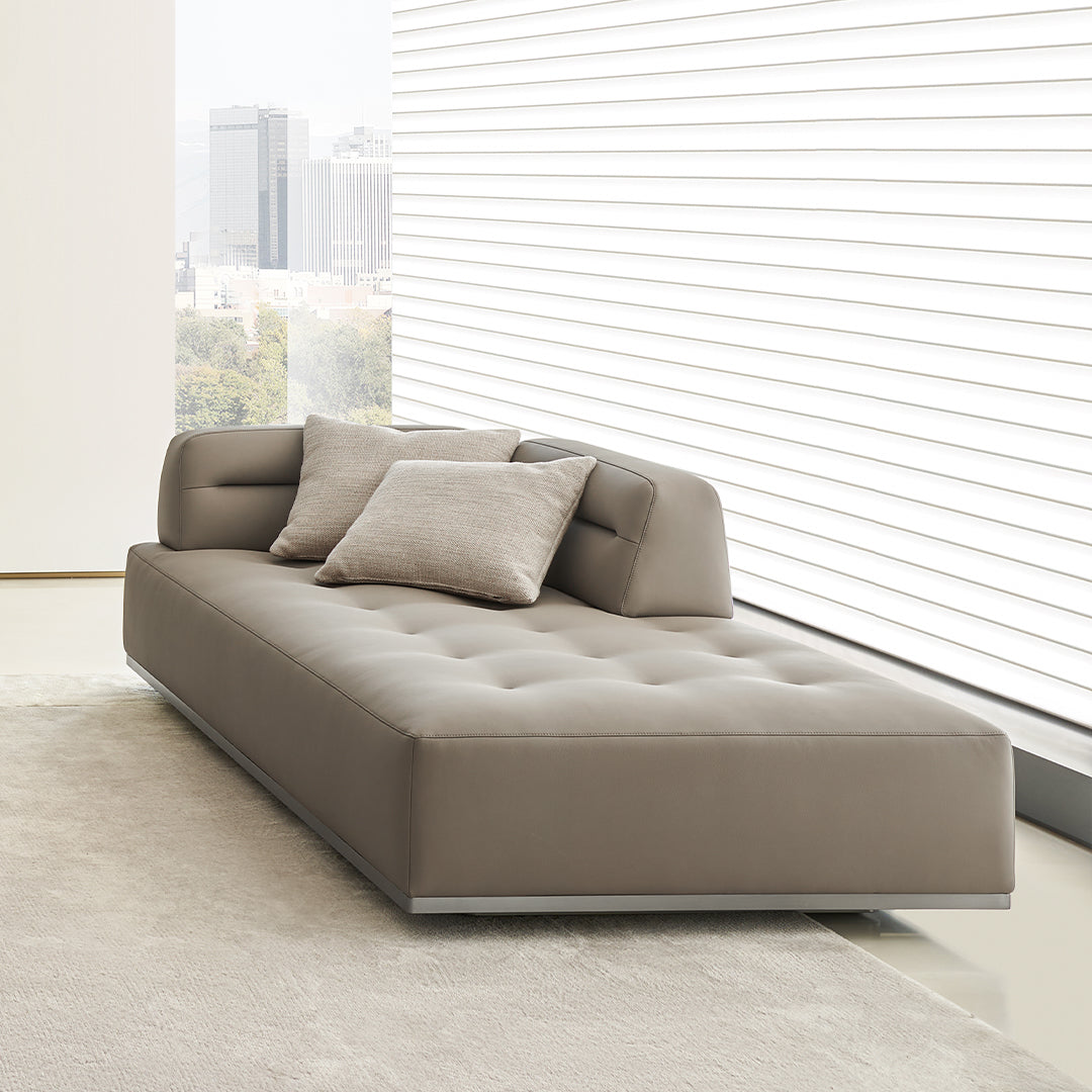Leather Carmilla 2-Seater sofa module without arm from BEACON, modern sofa with clean lines and plush seating.