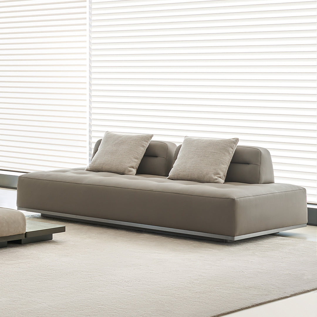 Leather Carmilla 2-Seater Module sofa without arms by BEACON, modern living room furniture with sleek design.
