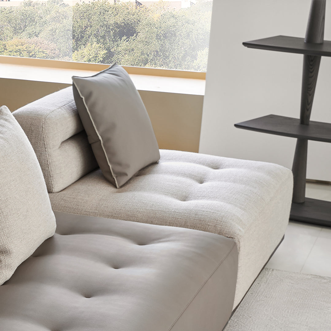 BEACON Carmilla single seater sofa module without arm in fabric, modern design, ideal for stylish living room decor