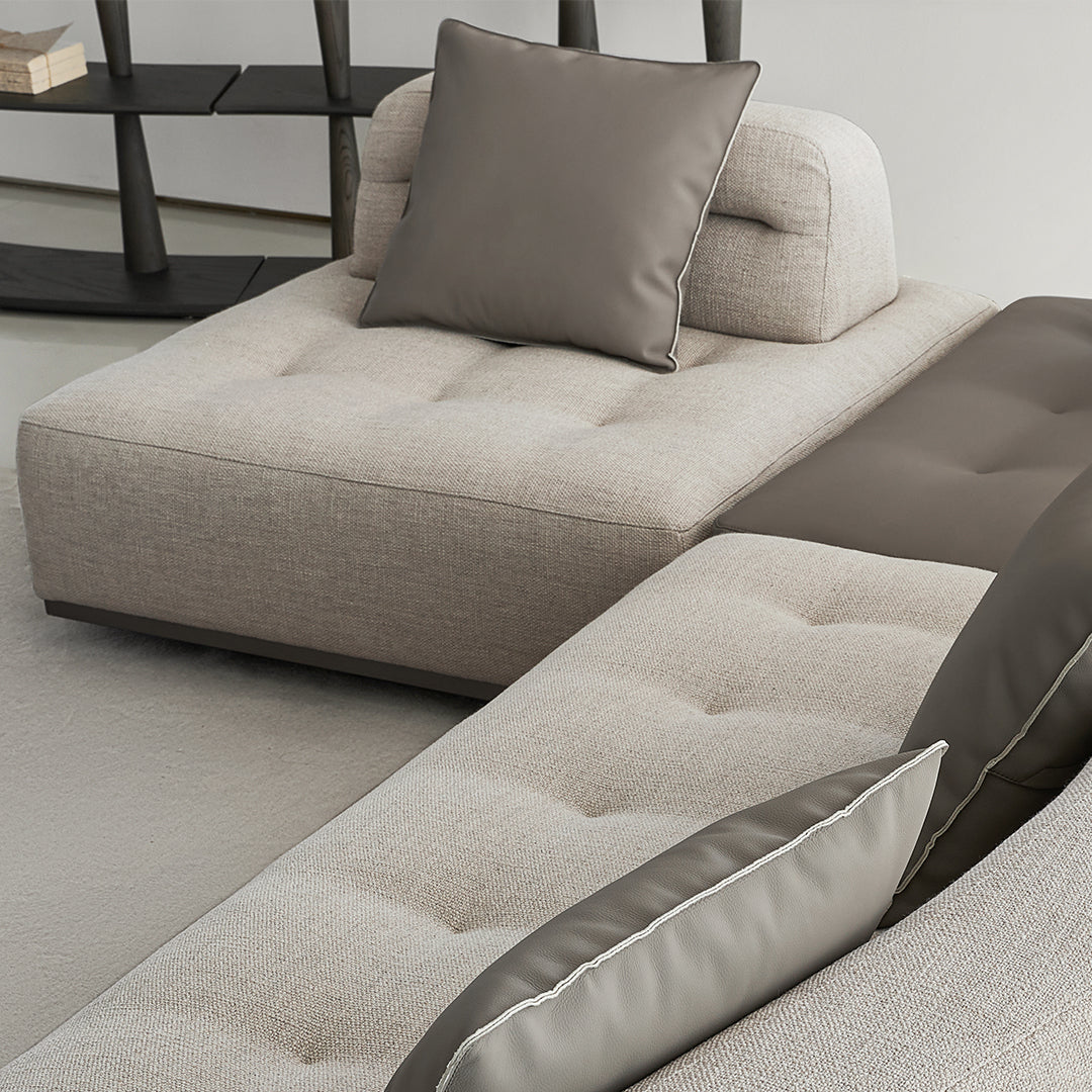 BEACON Carmilla single seater sofa module without arm in fabric, modern design, ideal for contemporary living spaces.