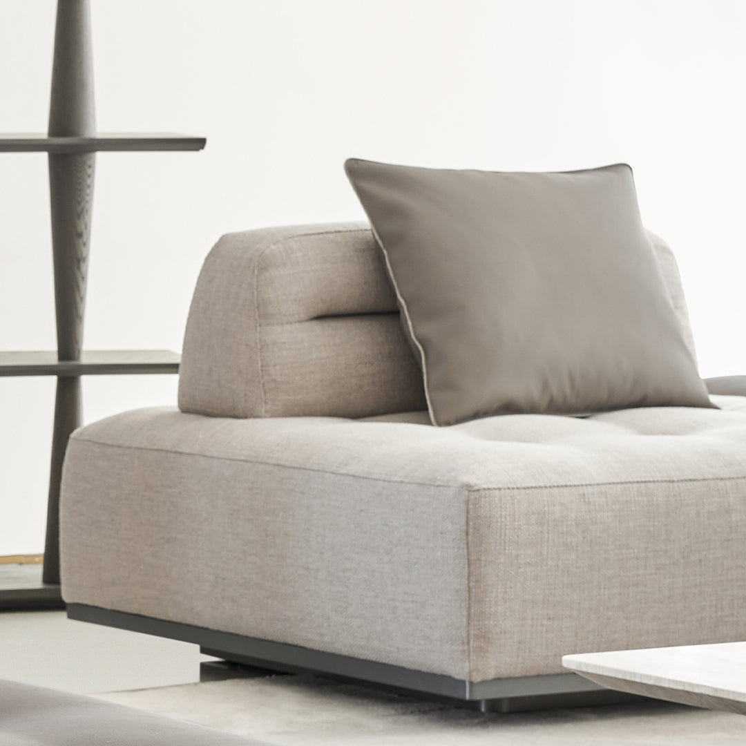 BEACON Carmilla single seater sofa module without arm in fabric, modern design, ideal for contemporary living spaces.