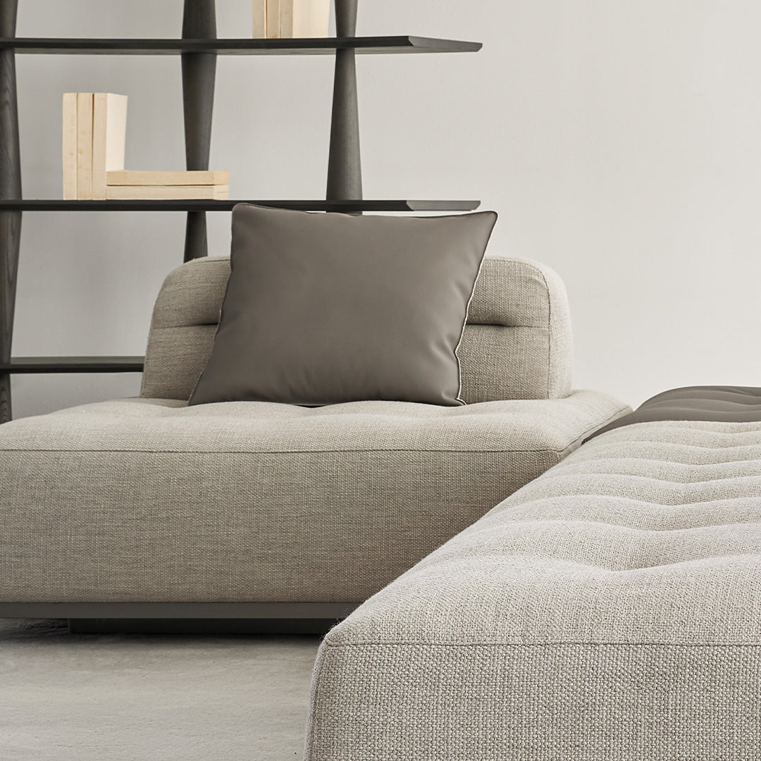 BEACON Carmilla single seater sofa module without arm, fabric upholstery, modern design for living room seating.