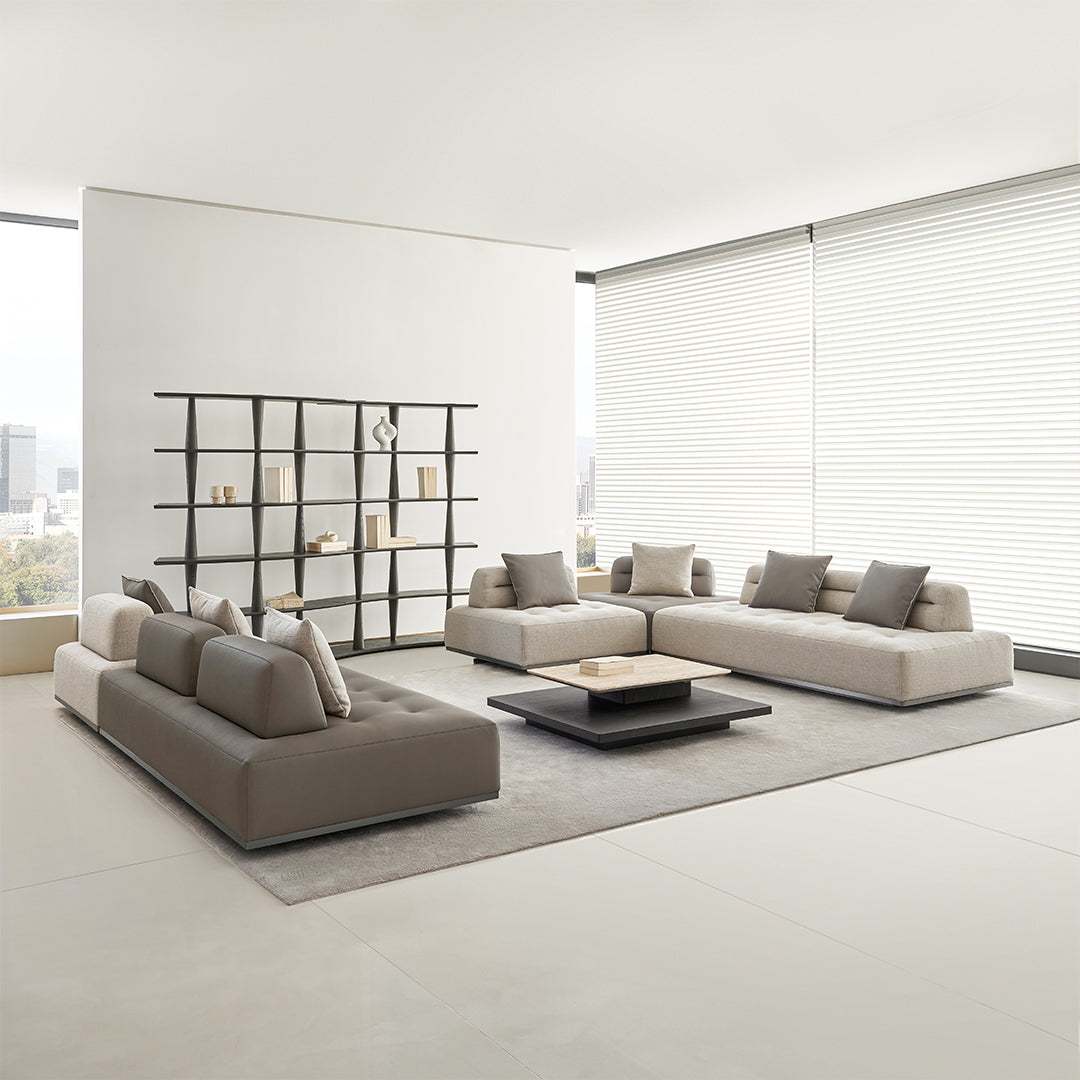 Carmilla Single Seater Module Without Arm - Leather - MSTV-S015-C1 -  Sofas - ebarza Furniture UAE | Shop Modern Furniture in Abu Dhabi & Dubai - مفروشات ايبازرا في الامارات | تسوق اثاث عصري وديكورات مميزة في دبي وابوظبي