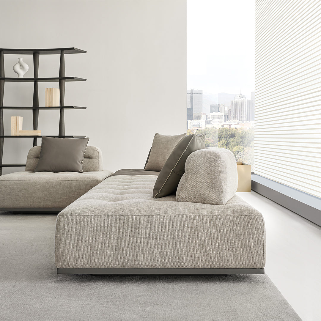 BEACON Carmilla single seater sofa module without arm in leather, modern design, comfortable seating, model MSTV-S015-C1