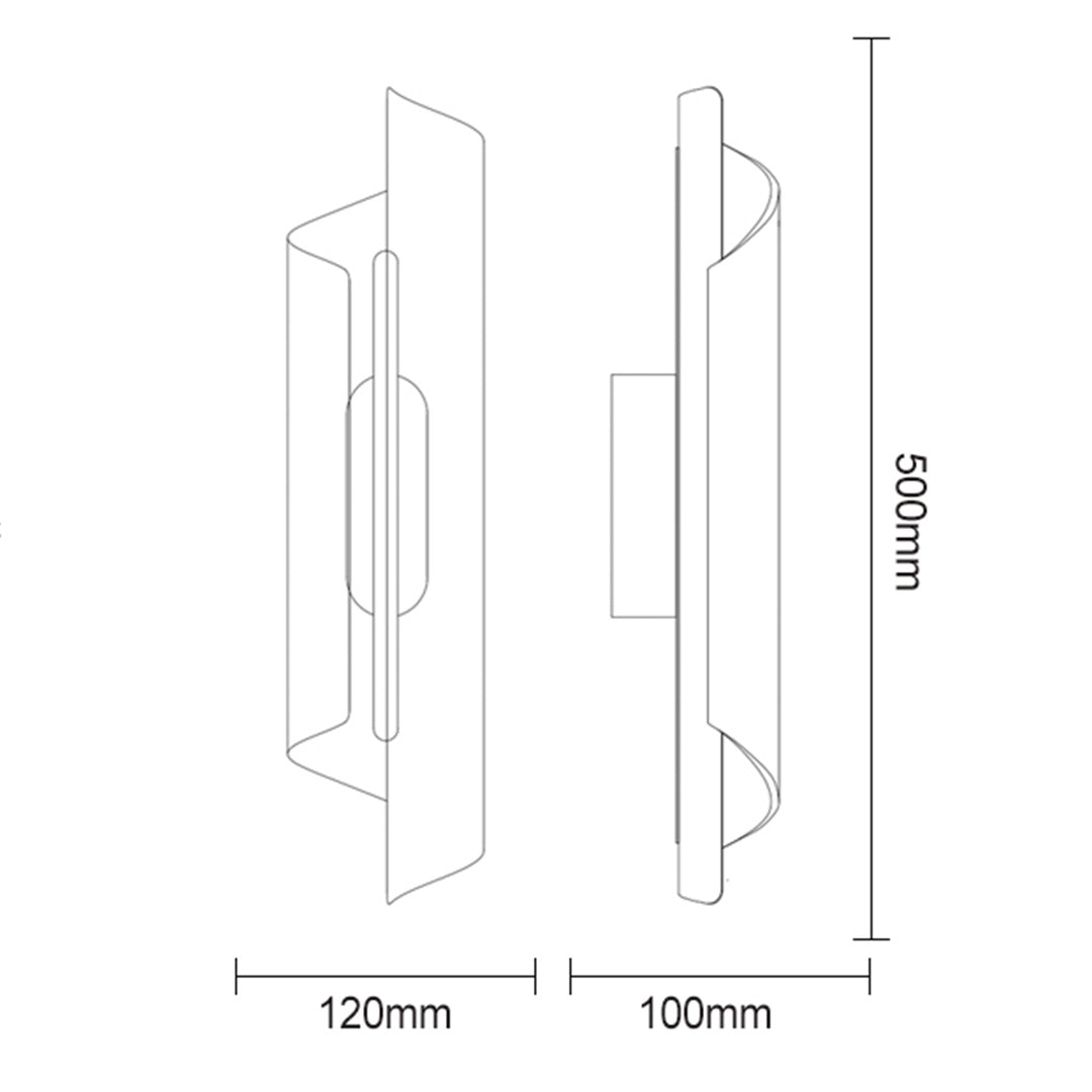 Cascading Moonlight Wall Lamp by BEACON, modern wall light fixture with a cascading design, mounted on a wall.