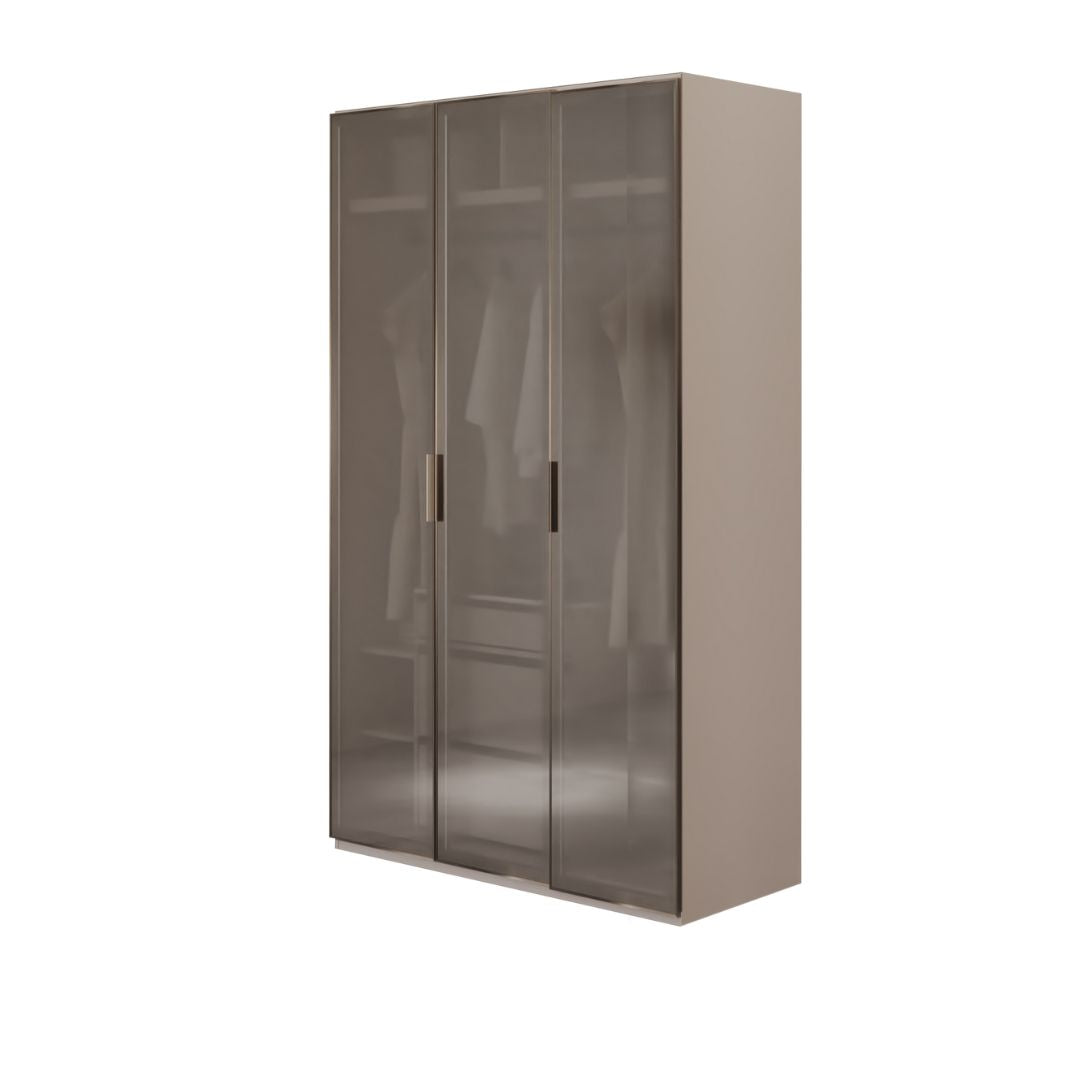 Cashmere 150 cm accordion door wardrobe by AKYOL in a modern cabinet design with soft fabric finish.