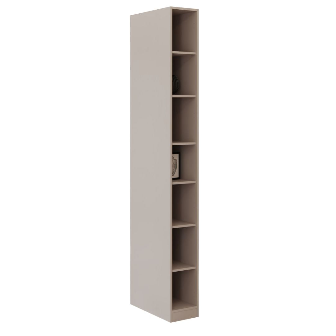 Cashmere 25 cm wardrobe with glass door by AKYOL, modern cabinet featuring a sleek glass front and compact storage design.