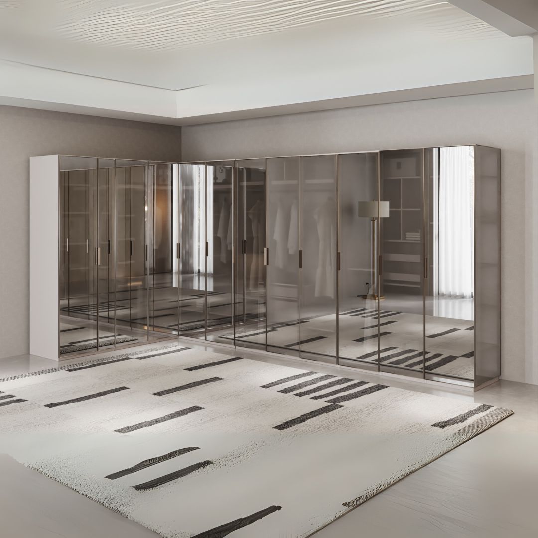 Cashmere 25 cm wardrobe with glass door by AKYOL, modern cabinet with transparent glass front and sleek design.