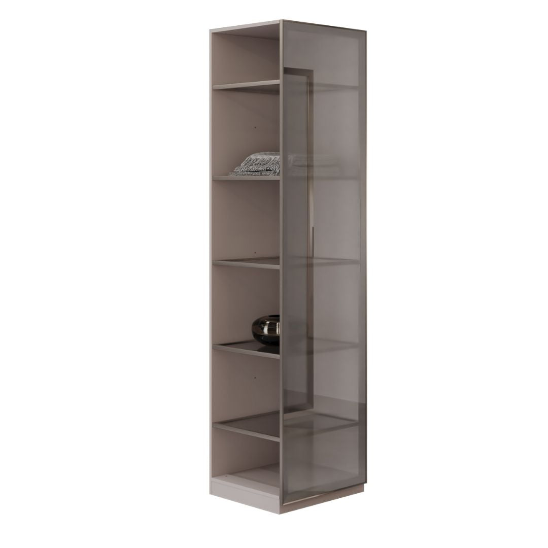 Cashmere 50 cm wardrobe by AKYOL, right-side cabinet with two full glass doors and shelves, for stylish storage.