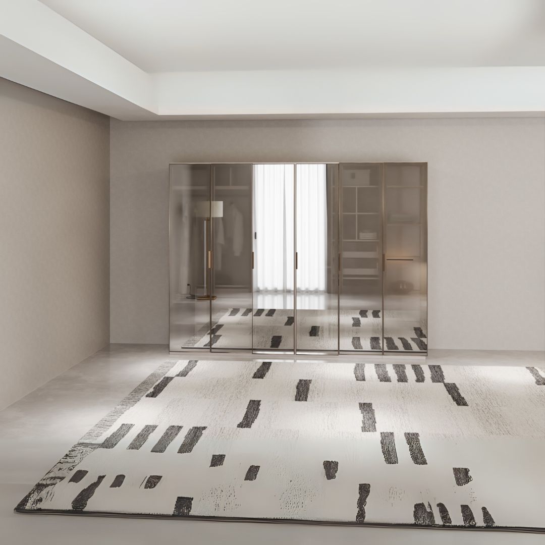 Cashmere 50 cm right wardrobe cabinet by AKYOL with two full glass sides and shelves for elegant storage.