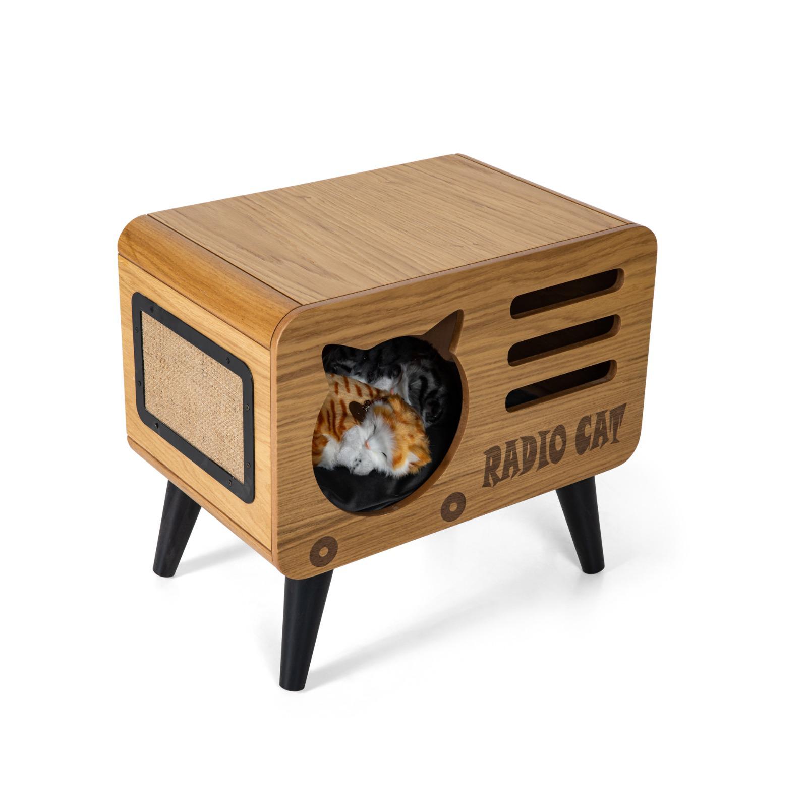 Cat house & Vintage Radio Coffee Table HW-RCS1CT -  Side Tables - ebarza Furniture UAE | Shop Modern Furniture in Abu Dhabi & Dubai - مفروشات ايبازرا في الامارات | تسوق اثاث عصري وديكورات مميزة في دبي وابوظبي