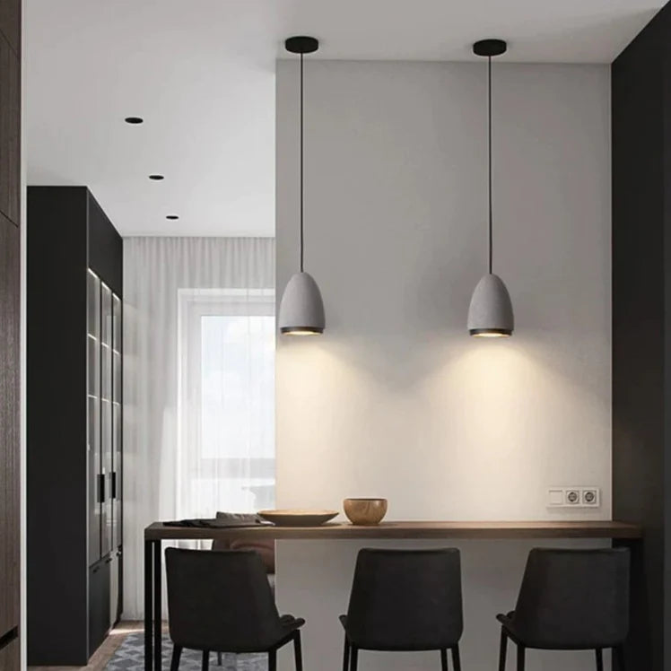Cement pendant lamp FY-PEAC336A by BEACON, featuring a modern industrial design with a cylindrical cement shade.