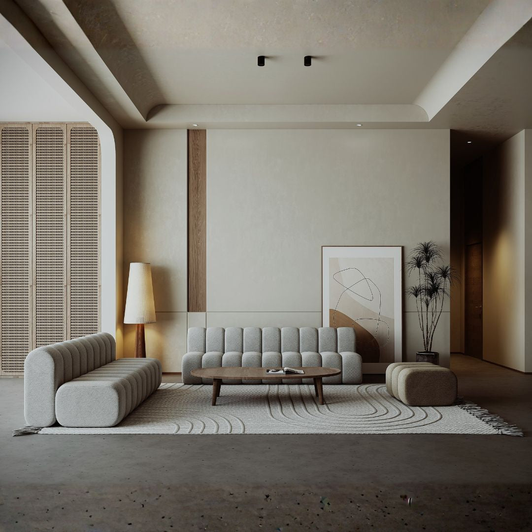 Chameleon Sofa Round With Back Rest - H-5228-C2 -  Sofas - ebarza Furniture UAE | Shop Modern Furniture in Abu Dhabi & Dubai - مفروشات ايبازرا في الامارات | تسوق اثاث عصري وديكورات مميزة في دبي وابوظبي