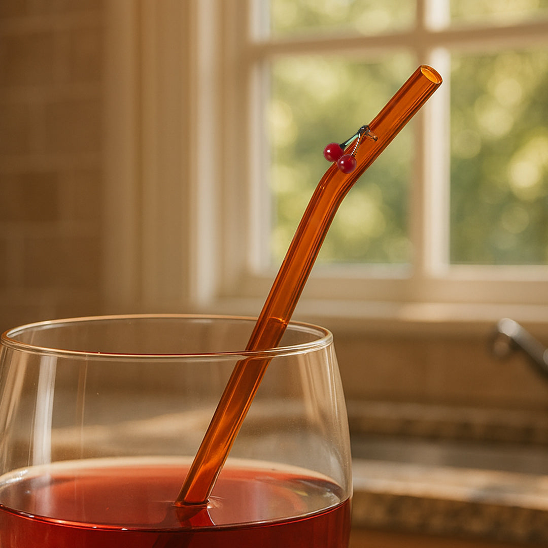 Cherry Straw - 24A001CHRRY -  Drinkware - ebarza Furniture UAE | Shop Modern Furniture in Abu Dhabi & Dubai - مفروشات ايبازرا في الامارات | تسوق اثاث عصري وديكورات مميزة في دبي وابوظبي