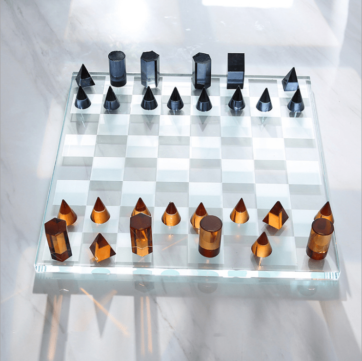 Chess Glass Decoration Fb-Sj2011 -  Home Decor Figurines | ديكور الشطرنج من الزجاج - ebarza Furniture UAE | Shop Modern Furniture in Abu Dhabi & Dubai - مفروشات ايبازرا في الامارات | تسوق اثاث عصري وديكورات مميزة في دبي وابوظبي