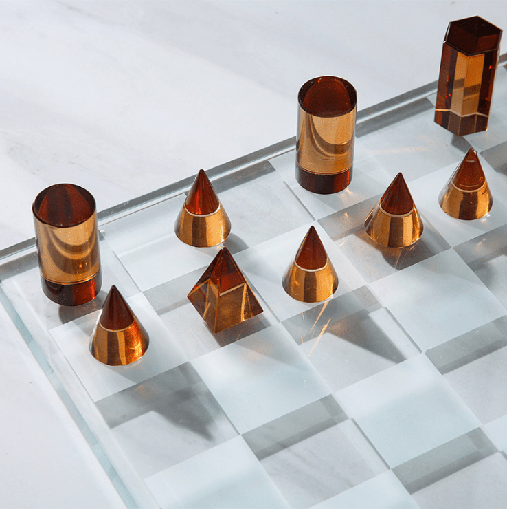 Chess Glass Decoration Fb-Sj2011 -  Home Decor Figurines | ديكور الشطرنج من الزجاج - ebarza Furniture UAE | Shop Modern Furniture in Abu Dhabi & Dubai - مفروشات ايبازرا في الامارات | تسوق اثاث عصري وديكورات مميزة في دبي وابوظبي