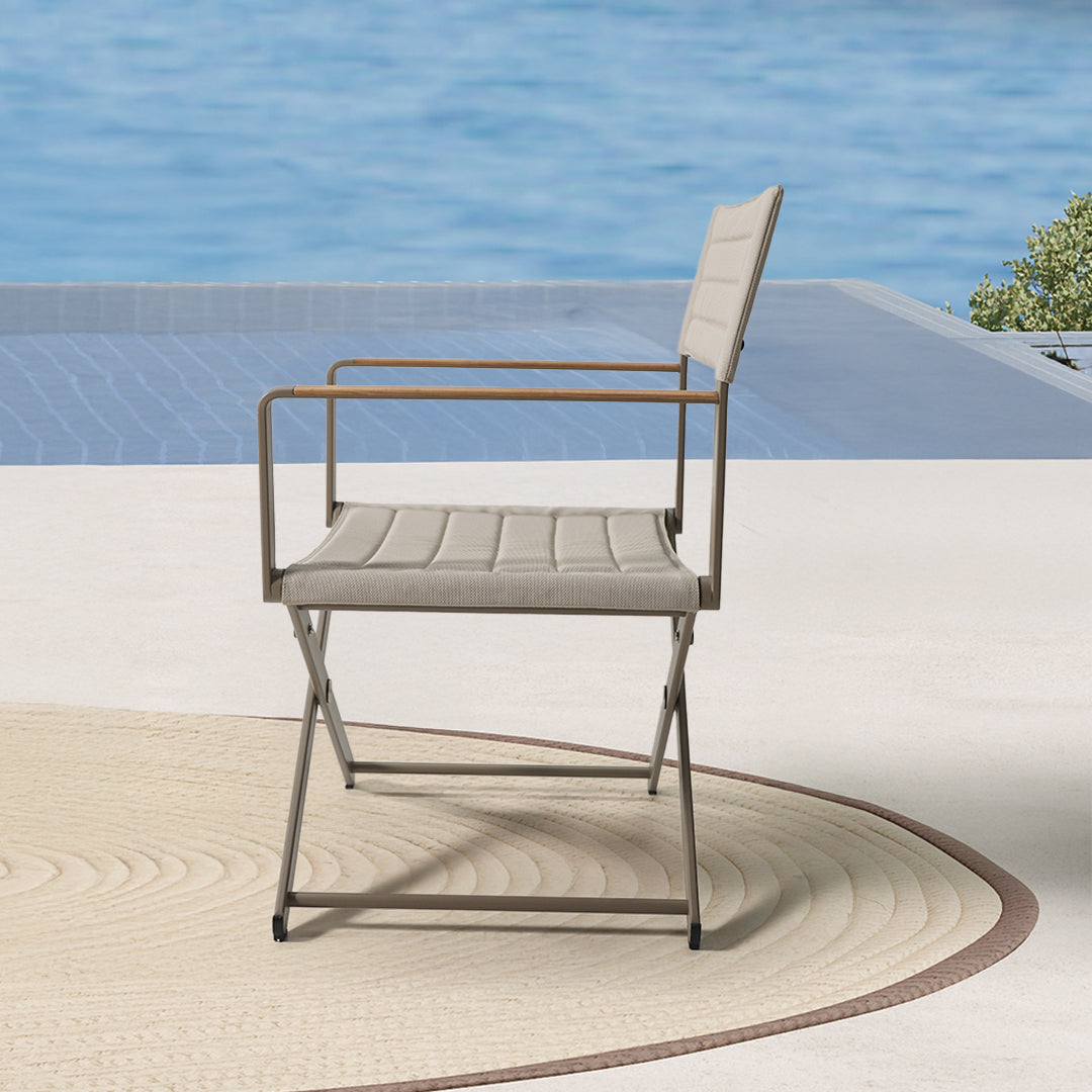 Chic Deluxe Outdoor Folding Armchair - AC5746C55TEX -  Chairs - ebarza Furniture UAE | Shop Modern Furniture in Abu Dhabi & Dubai - مفروشات ايبازرا في الامارات | تسوق اثاث عصري وديكورات مميزة في دبي وابوظبي