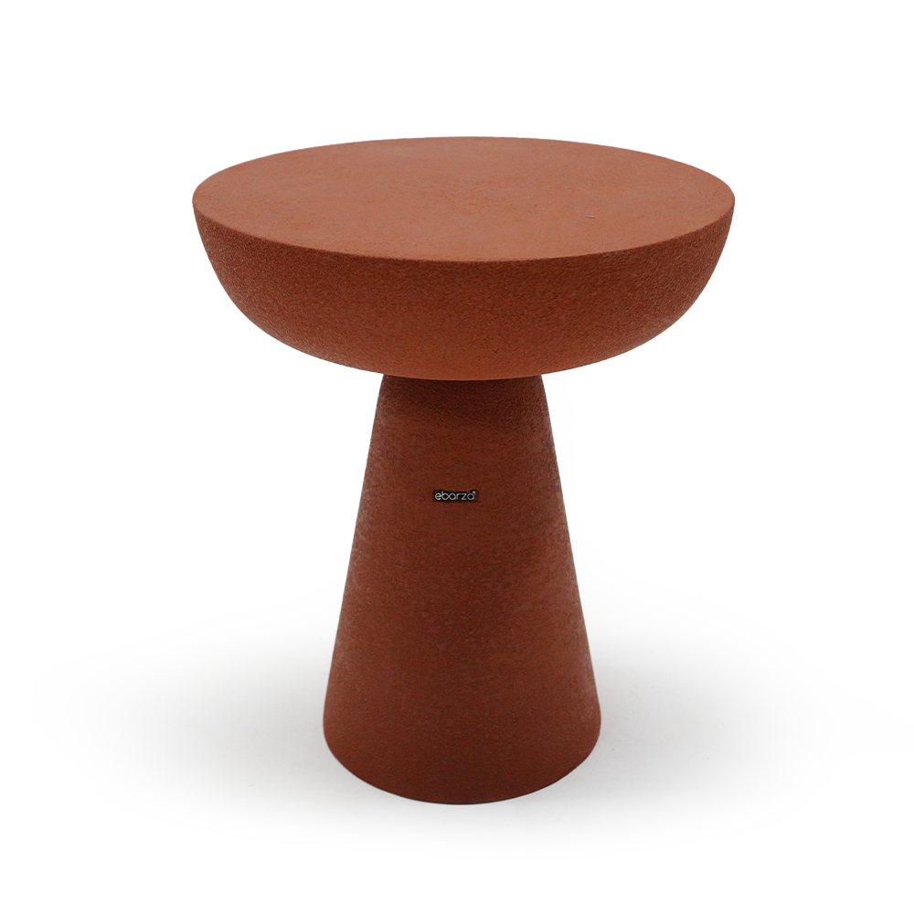 BEACON clay side table XK-0004 with a round top and modern design, perfect for living room or bedroom decor.