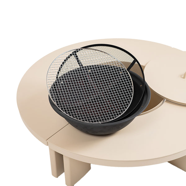 CLOGS OUTDOOR FULL ALUMINIUM COFFEE TABLE WITH BBQ GRILL KT8611B63ALU