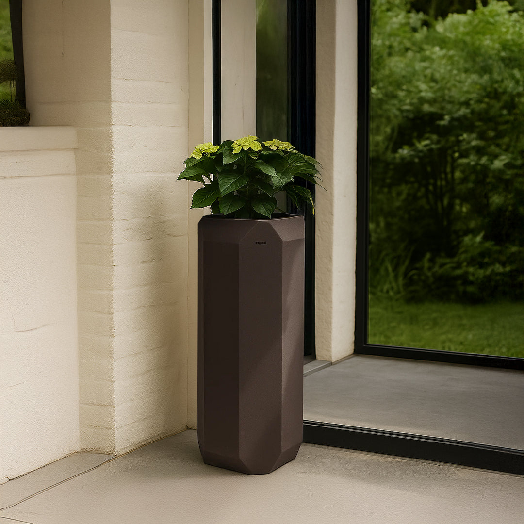 Coffee Brown Inorganic Fiberglass Planter Box XK-4084A-Brown -  Planter Boxes - ebarza Furniture UAE | Shop Modern Furniture in Abu Dhabi & Dubai - مفروشات ايبازرا في الامارات | تسوق اثاث عصري وديكورات مميزة في دبي وابوظبي