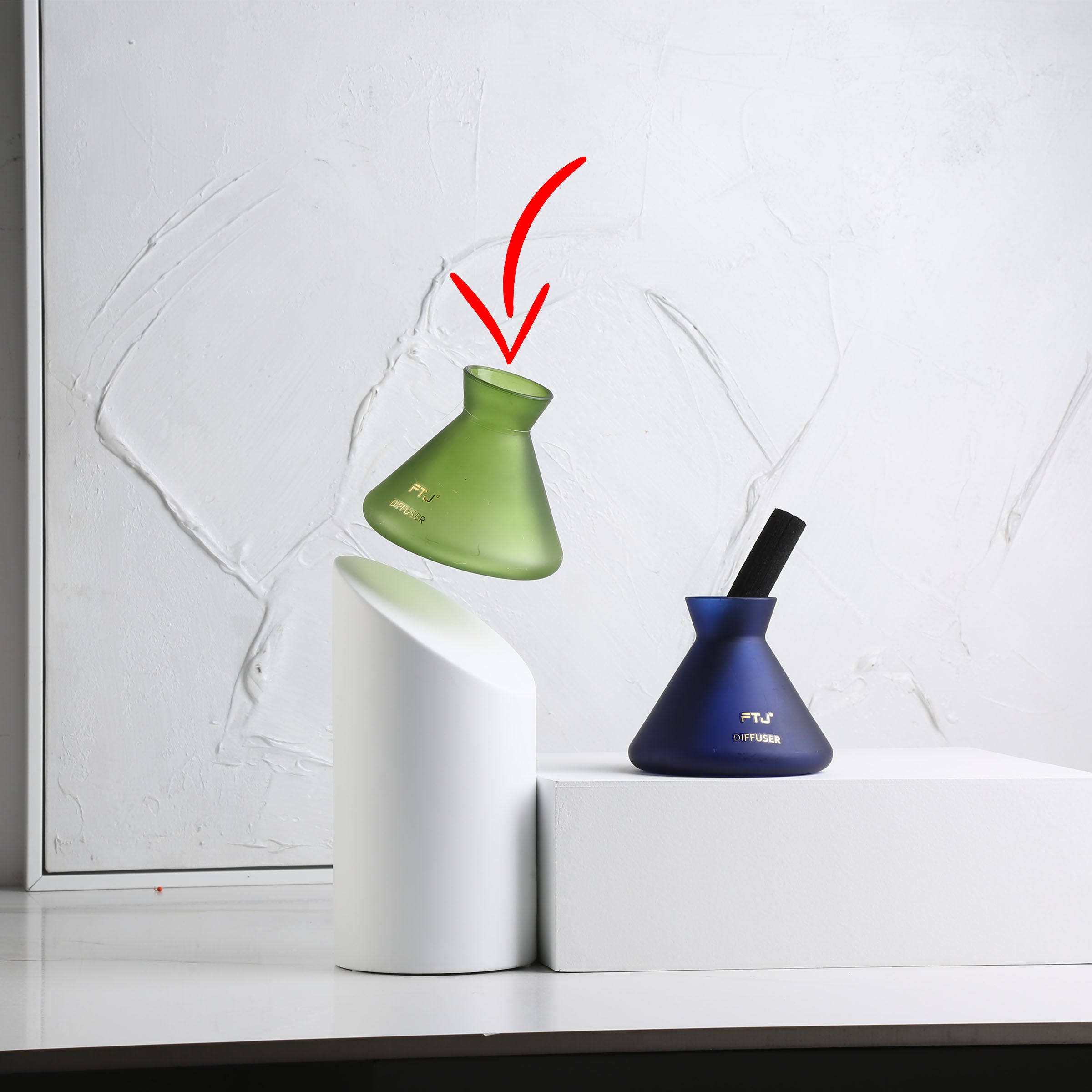 Colorful series- frosted green FD-FTJ039 -  Stick Diffusers - ebarza Furniture UAE | Shop Modern Furniture in Abu Dhabi & Dubai - مفروشات ايبازرا في الامارات | تسوق اثاث عصري وديكورات مميزة في دبي وابوظبي