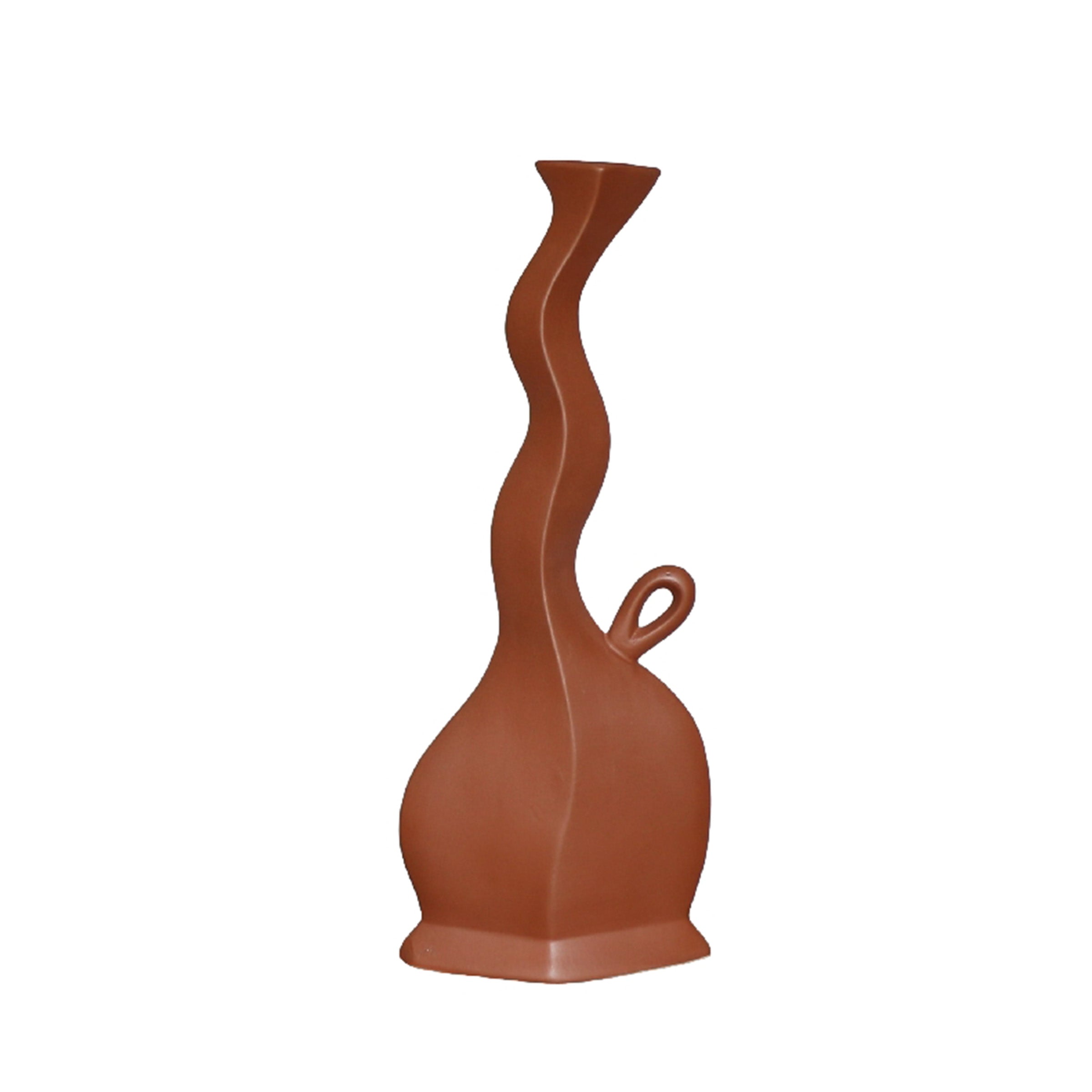 Contemporary textured clay vase by BEACON, perfect for modern home decor, with a sleek, artistic design.