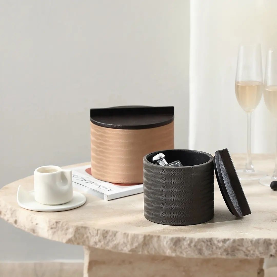 Corrugated Cylindrical Box B - FB-PG24008B -  Home Decor Figurines - ebarza Furniture UAE | Shop Modern Furniture in Abu Dhabi & Dubai - مفروشات ايبازرا في الامارات | تسوق اثاث عصري وديكورات مميزة في دبي وابوظبي