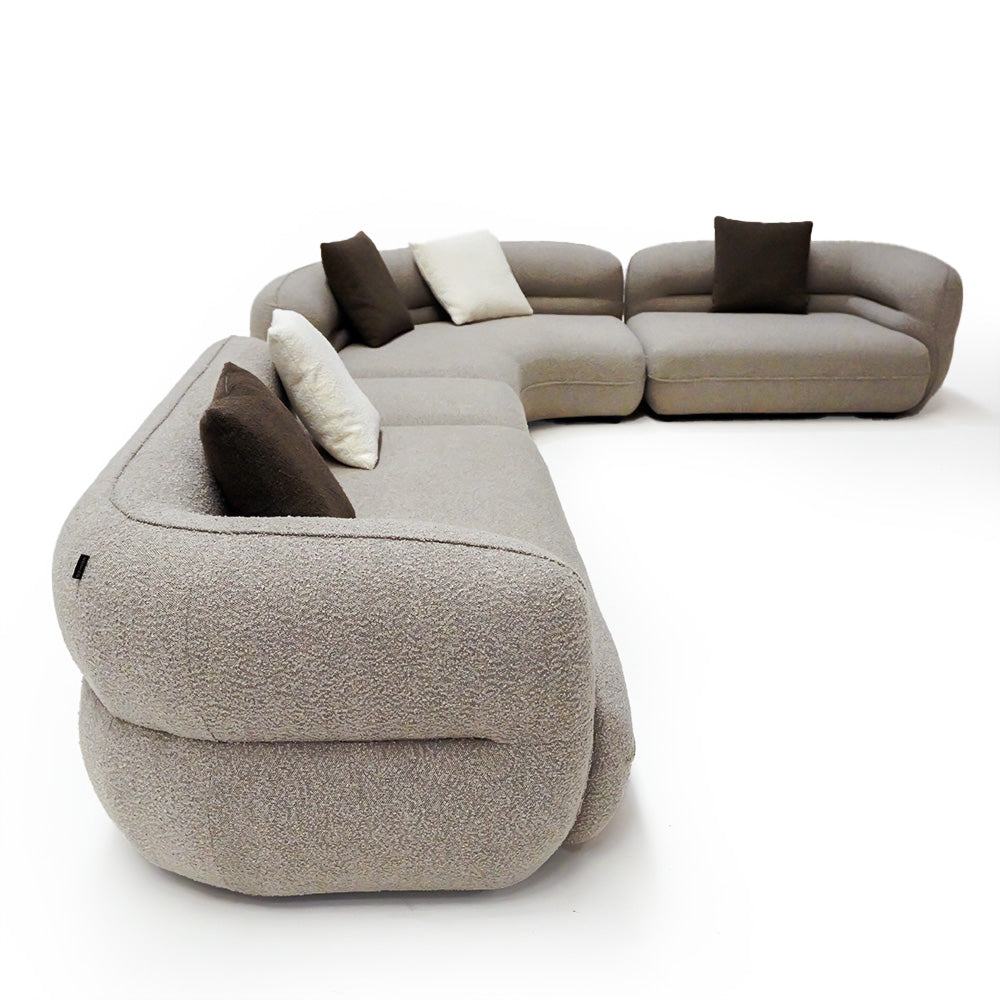 Cotton and linen fabric single sofa module by BEACON, stylish and comfortable living room furniture.